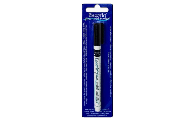 DecoArt DGPM14-K Glass Paint Marker, Black